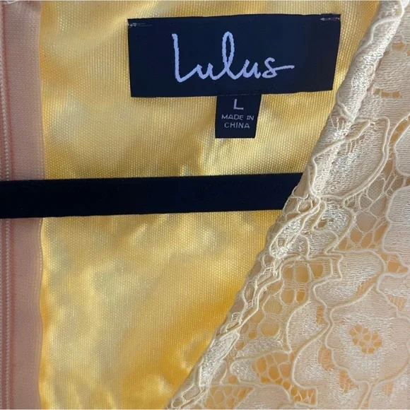 LuLus Yellow Lace Dress - Picture 5 of 5